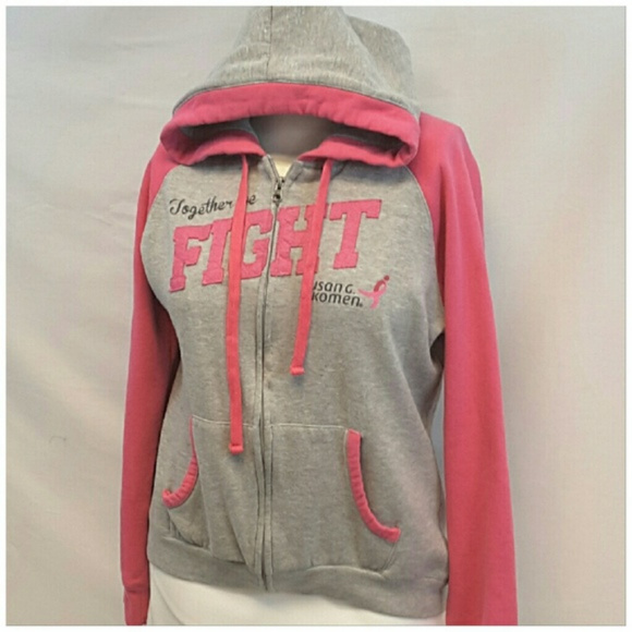 Susan G Komen Tops - Breast Cancer Hoodie, size Large